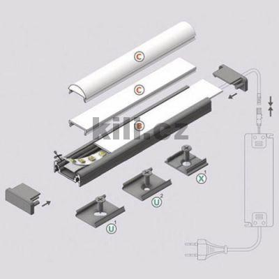Li�ta pro LED WIRELI11 SURFACE10 hlin�k surov�, nalo�en�, max 2m, 3209272120