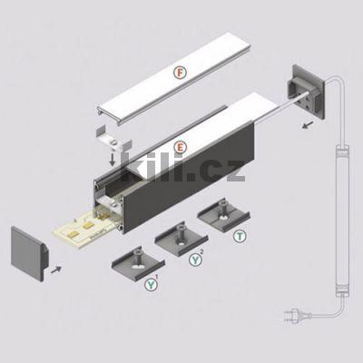 Li�ta pro LED WIRELI LINEA20 st��brn� elox, nalo�en�, 2 m, 3209218120