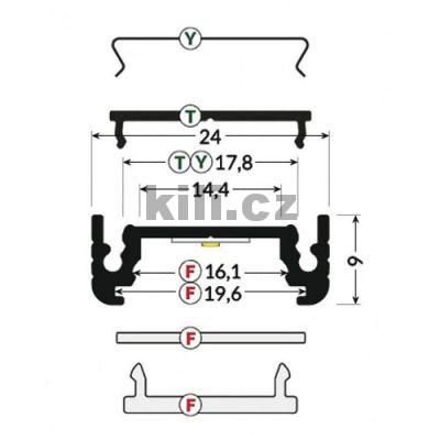 Li�ta pro LED WIRELI SURFACE14 hlin�k, nalo�en� max 2m, 3209271120