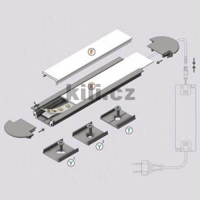 Li�ta pro LED WIRELI GROOVE14 �ern� anoda, vlo�en�, max 2m, 3209200120