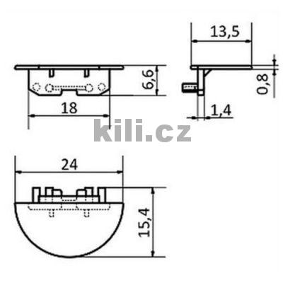 Koncovka WIRELI12 GROOVE10 b�l� p�lkulat�, p�r 3209088602
