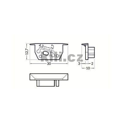 Koncovka WIRELI DIAGONAL14, �ed� s otvorem, p�r (3209525602)