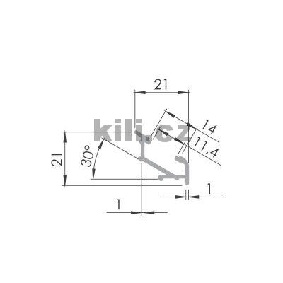 Li�ta pro LED LL-19 hlin�k, �hlov� 30/60� (ekvivalent 3209625609)