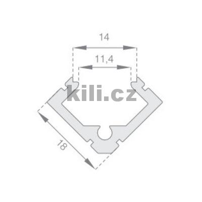 Li�ta pro LED LL-07 hlin�k, �hlov� 45�