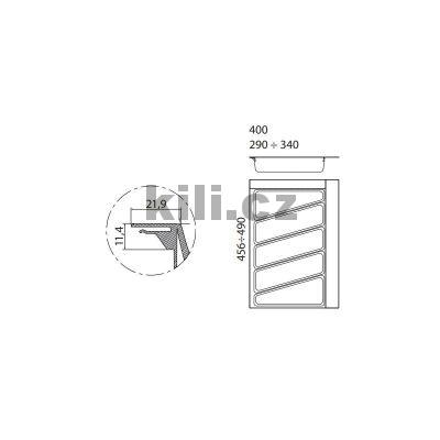 P��born�k 400 / 456 mm 340 mm antracit