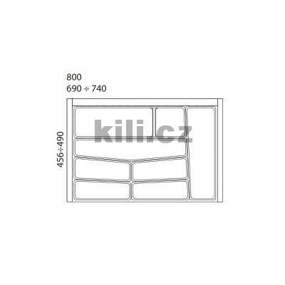 P��born�k 800 / 456 mm 740 mm antracit