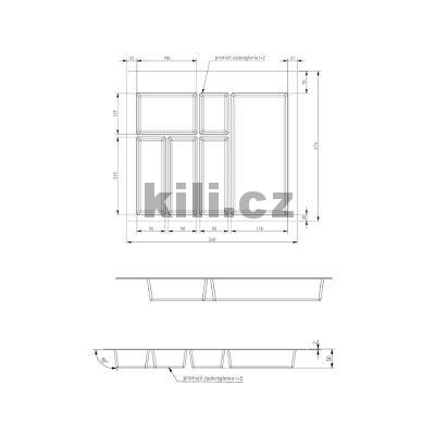P��born�k do z�suvky AXISPACE 600 �ern� strukturovan�