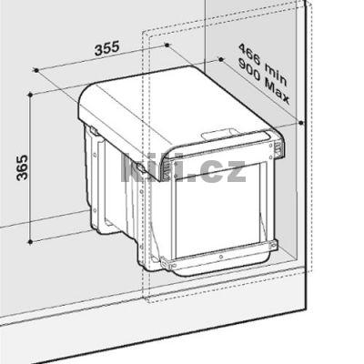 Odpadkov� ko� Ekko Front 40 2x8l+1x16l