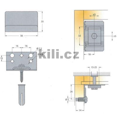 TI-Z�v�sn� kov�n� Lama b�l� - bez �roub� a hmo�dinek