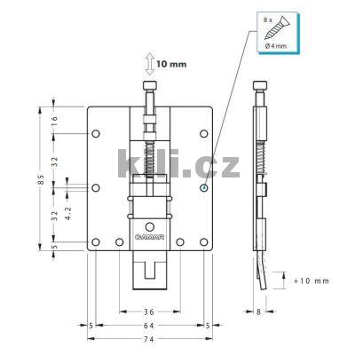 CAMAR 814 rektifika�n� kov�n� pro panel - spodn�