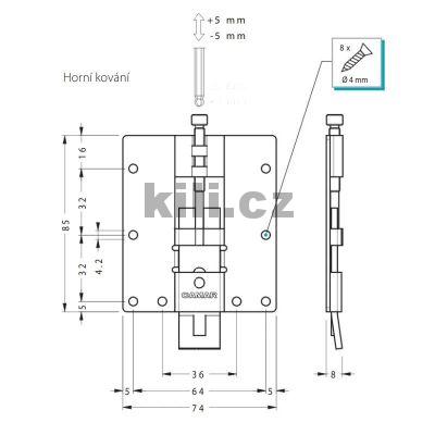 CAMAR 814 rektifika�n� kov�n� pro panel - horn�