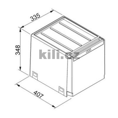 Odpadkov� ko� Cube 40 - 2x14l