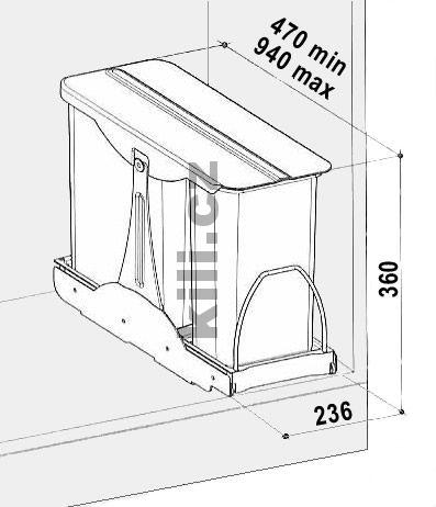 Odpadkov� ko� Patty 30 1x8l + 1x16l