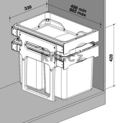 Odpadkov� ko� Tank 40 2x16l