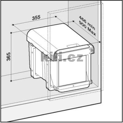 Odpadkov� ko� EKKO FRONT 40 - 2x15l, vestavn�