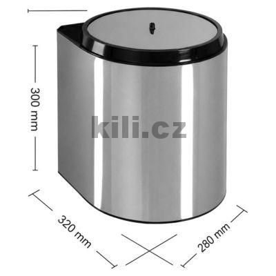 Odpadkov� ko� PAPRIKA INOX 40 - 1x11l, nerez