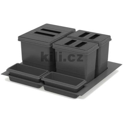 V�ce informac� o v�robku Odpadkov� ko� PRACTIKO 600 - 1x12l, 2x5l, 2x miska, do z�suvky
