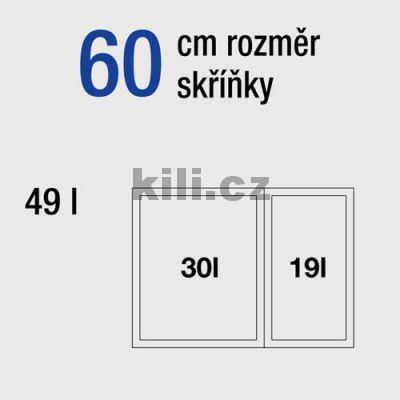 Odpadkov� ko� Flexon II 60/2 1x30l+1x19l