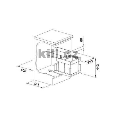 Odpadkov� ko� SELECT II 40/2, 2x13l