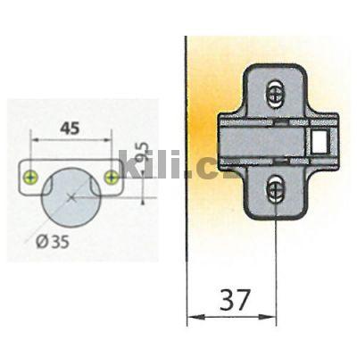 TI-Z�v�s S-type nalo�en� 110� s euro�rouby rozte� 45 mm