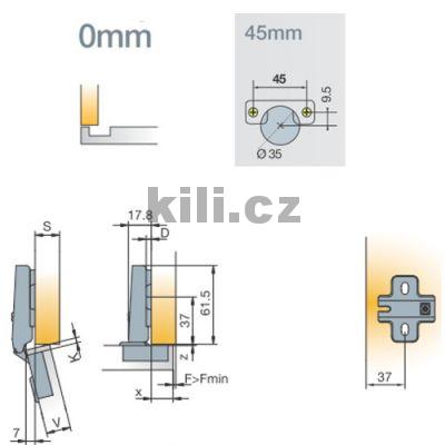 TI-Z�v�s B-type nalo�en� 110� na vrut rozte� 45 mm