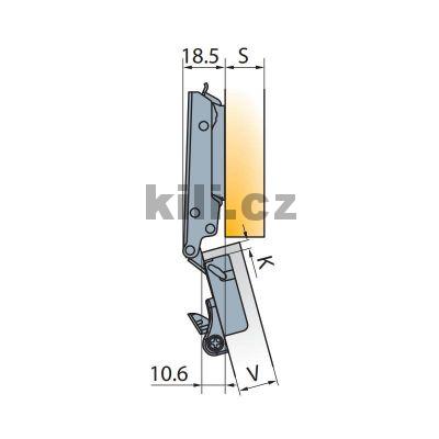 TI-Z�v�s T-type s tlumen�m nalo�en� 110� na vrut rozte� 45 mm nikl