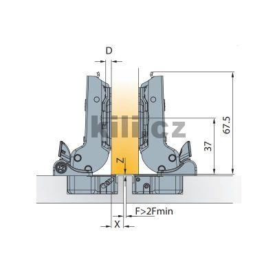 TI-Z�v�s T-type s tlumen�m polonalo�en� 110� na vrut rozte� 45 mm nikl - V�prodej jen do vyprod�n� z�sob!