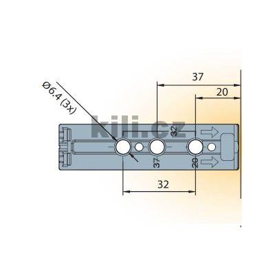 TI-Vyhazova� PUSH LATCH + p��m� podlo�ka sada
