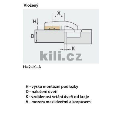 Z�v�s KILI CHILLI - CLIP pro slep� �hel s tlumen�m 90� na vrut + podlo�ka