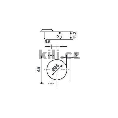 Z�v�s KILI CHILLI - CLIP �hlov� 45� s tlumen�m + podlo�ka na vrut