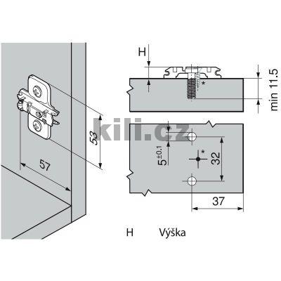 Mont�n� podlo�ka k��ov� clip 3 mm euro�rouby