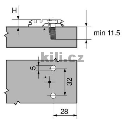 Mont�n� podlo�ka k��ov� clip 0 mm euro�rouby