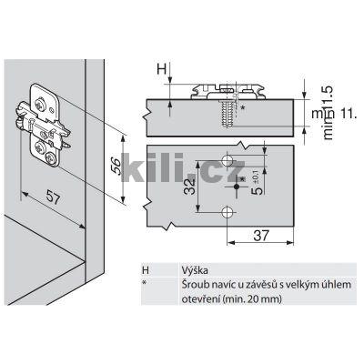 Mont�n� podlo�ka 3D k��ov� clip �ern� onyx 0 mm expando