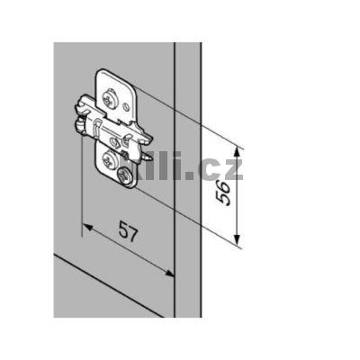 Mont�n� podlo�ka 3D k��ov� clip 0 mm expando, pro mont� proti sob�, onyx �ern�