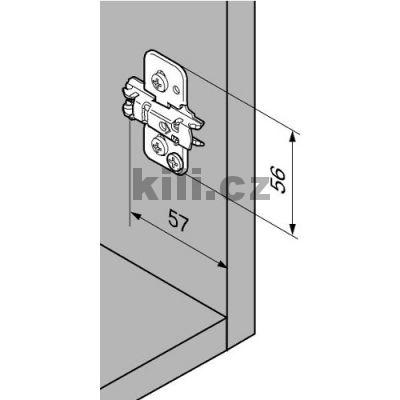 Mont�n� podlo�ka 3D k��ov� clip 0 mm expando, pro mont� proti sob�