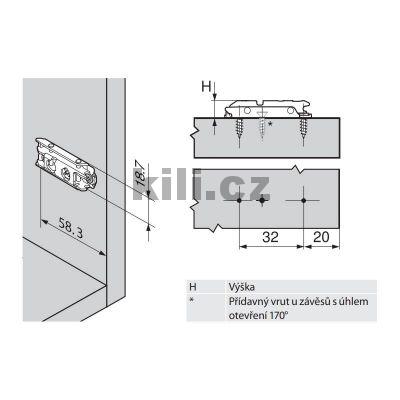 Mont�n� podlo�ka 3D p��m� clip �ern� 3 mm na vrut