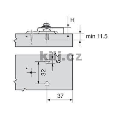 Mont�n� podlo�ka pro z�v�s na lednici Modul 0 mm expando