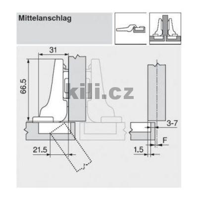 Z�v�s CLIP top polonalo�en� 110� bez pru�iny inserta