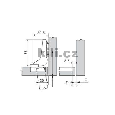 Z�v�s CLIP top vlo�en� 110� bez pru�iny na vrut, �ern� onyx