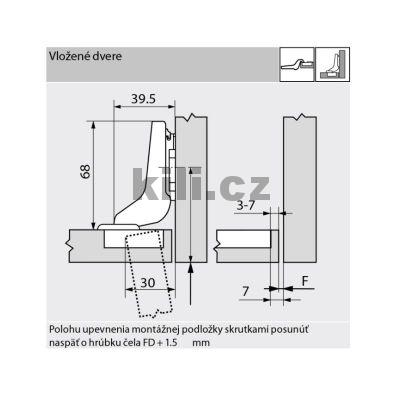 Z�v�s CLIP top vlo�en� 110� bez pru�iny inserta, onyx