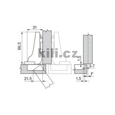 Z�v�s CLIP top polonalo�en� �ern� onyx 110� s tlumen�m na vrut