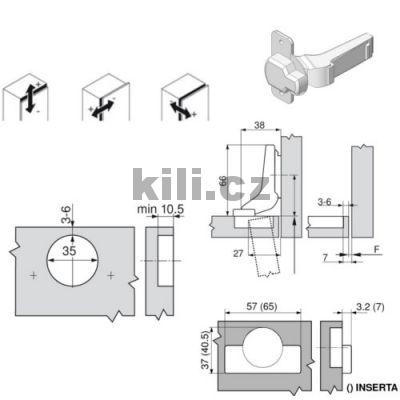 Z�v�s CLIP vlo�en� 100� s pru�inou na vrut