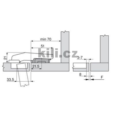 Z�v�s CLIP top nalo�en� slep� �hel 95� s pru�inou inserta