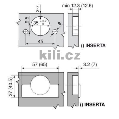 Z�v�s CLIP top nalo�en� slep� �hel 95� s pru�inou inserta