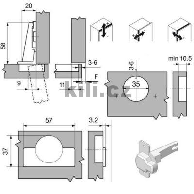Z�v�s Modul nalo�en� 100� s pru�inou na vrut