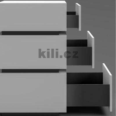 Kompletn� z�suvka AXIS PRO antracit 168 mm 550 mm plnov�suv 40 kg Push to open