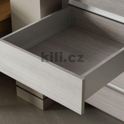 Kompletn� z�suvka AXIS PRO 18 mm b�l� 168 mm 450 mm plnov�suv 40 kg s tlumen�m pro 18 mm desky