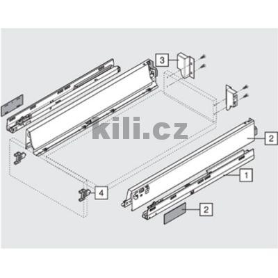 Sada bok� a krytek Antaro �ed� "N" 450 mm