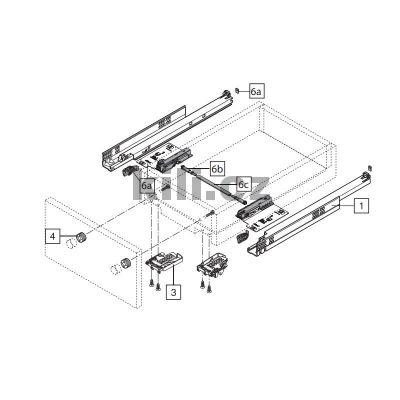 Plnov�suv Tandem Plus p�r 500 mm 30 kg TIP-ON - V�prodej jen do vyprod�n� z�sob!