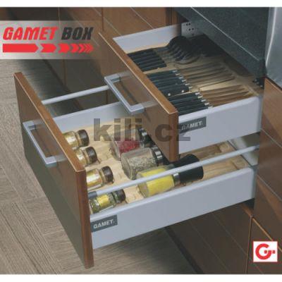 Kompletn� z�suvka Gamet box 2 �ed� s dvojit�m relingem 218mm/450mm , 40kg